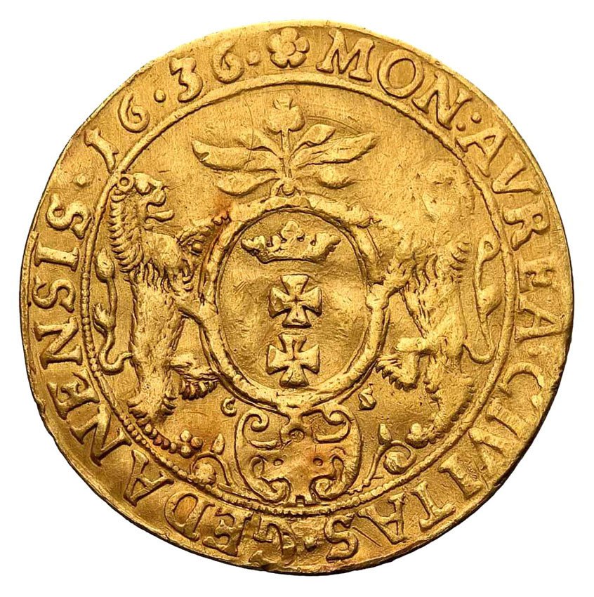 Władysław IV Waza. Dukat 1636, Gdańsk (R5-R6)